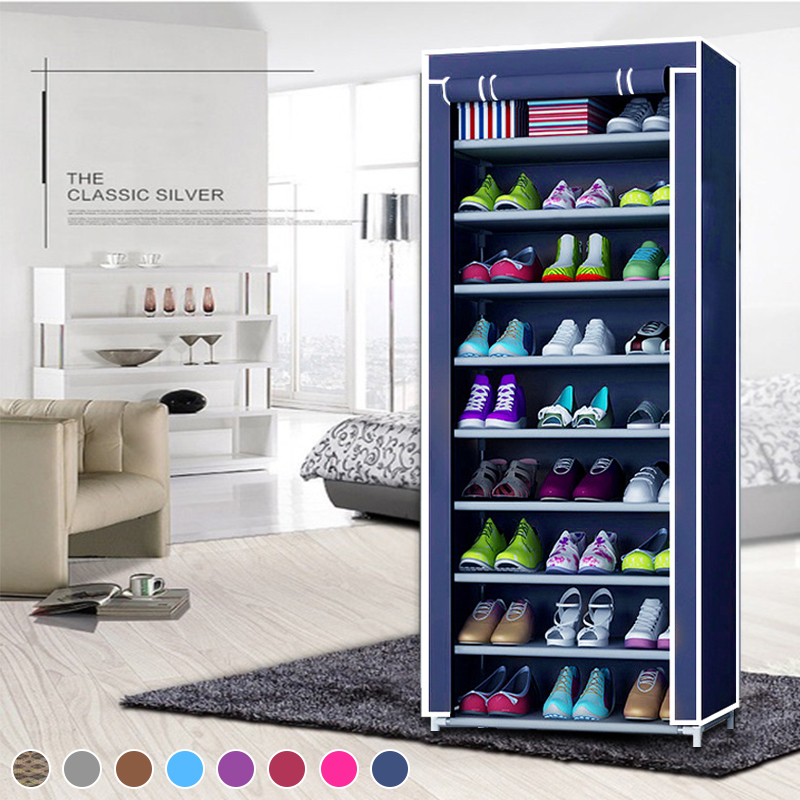 10-Tier-DIY-Shoe-Rack-Portable-Storage-Cabinet-Organiser-Wardrobe-Dustproof-1695525-1