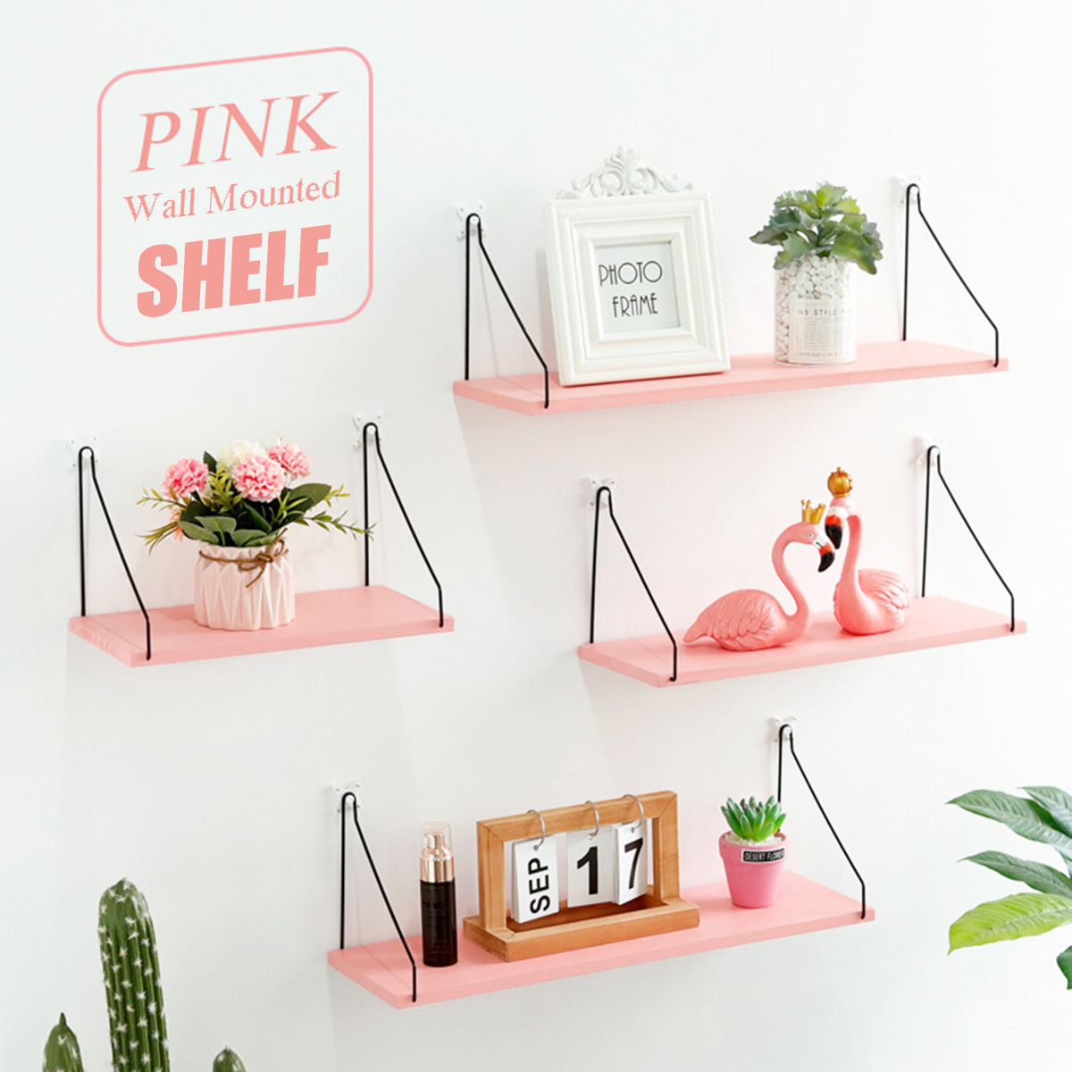 1PC-Length-30CM40CM50CM-Pink-Wall-Mounted-Industrial-Retro-Assemble-Wood-Shelf-Organization-For-Indo-1587220-8