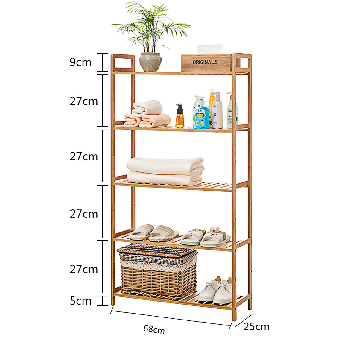 1PCS-Shelf-Multi-layer-Multifunctional-Floor-Storage-Rack-Dining-Room-Living-Room-Household-Finishin-1902473-9