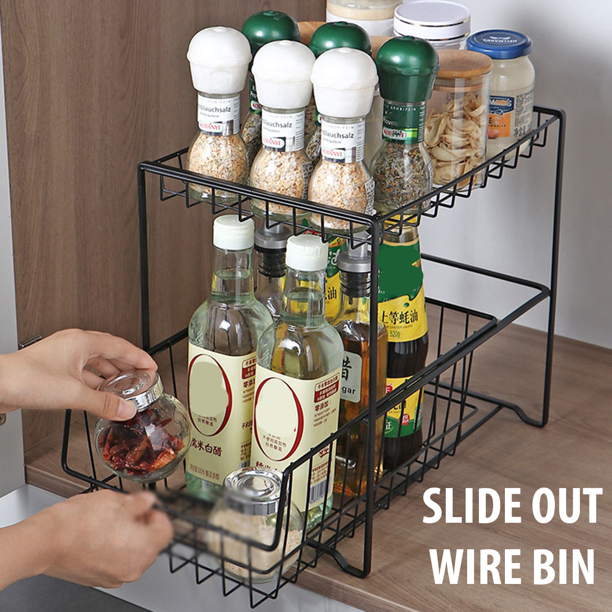 2-Tier-Kitchen-Cabinet-Organizer-Slides-Under-Holder-Storage-Rack-Shelf-Basket-1829255-5