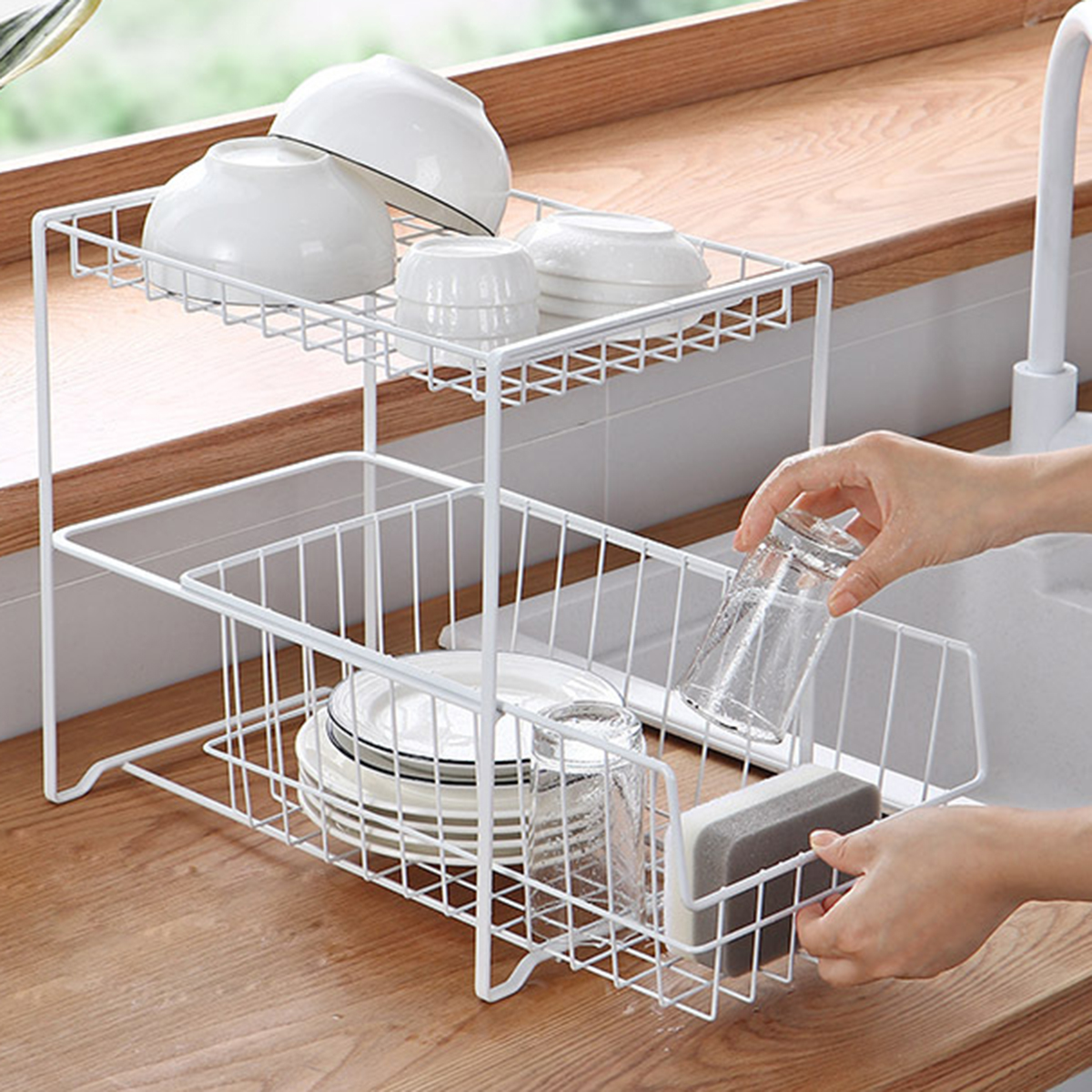 2-Tier-Kitchen-Cabinet-Organizer-Slides-Under-Holder-Storage-Rack-Shelf-Basket-1829255-6