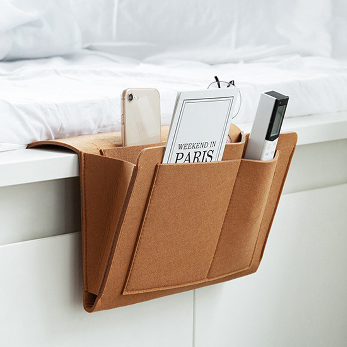 32x20x10cm-Felt-Bedside-Sofa-Storage-Bag-Remote-Book-Phone-Hanging-Parts-Storage-Box-1590370-2