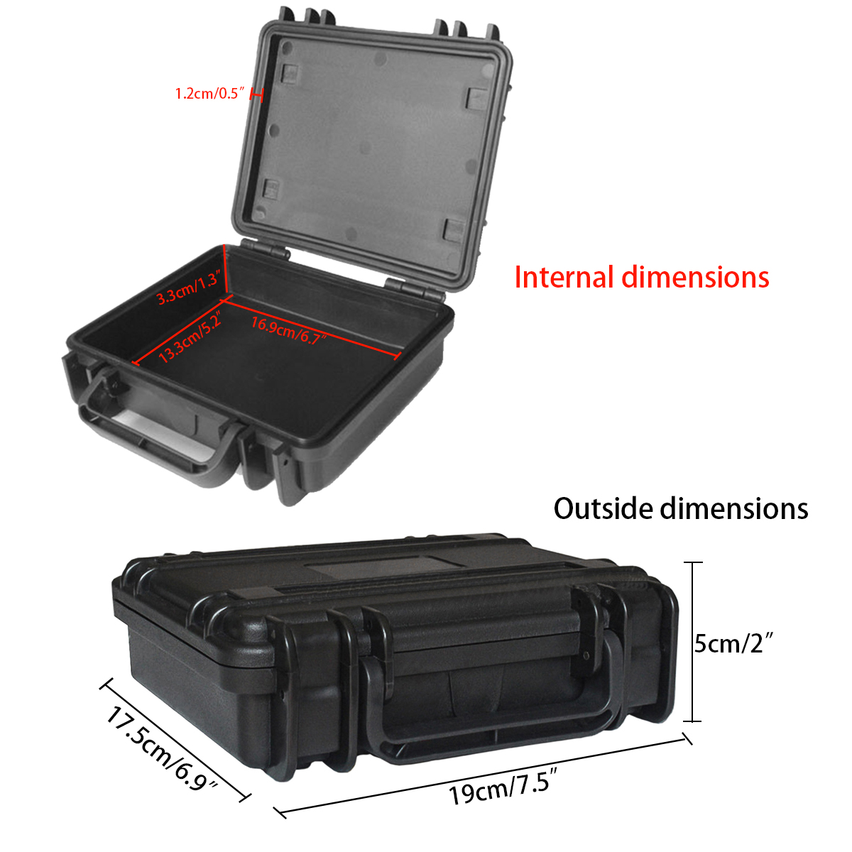 340mm-Waterproof-Storage-Box-Plastic-Hard-Carry-Tool-Case-Camera-With-Sponge-1873975-3