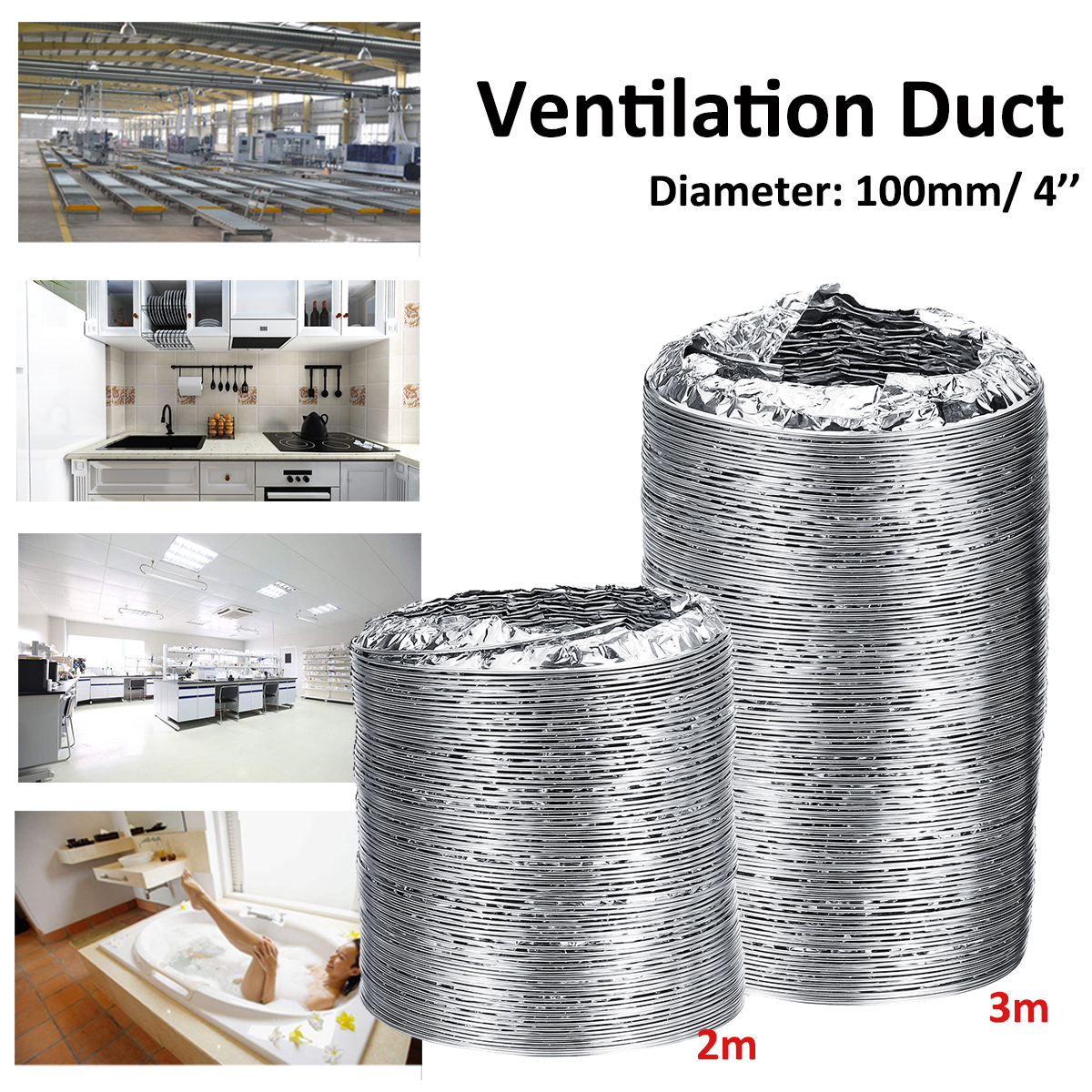4-Inch-100mm-Air-Ventilation-Fan-Pipe-Hose-Flexible-Aluminum-Exhaust-Duct-2m3m-Length-1633803-1