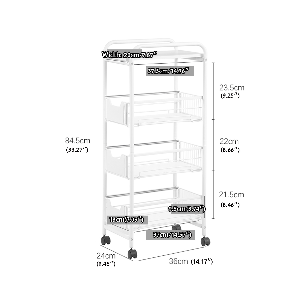 4-Tier-WhiteBlack-Metal-Rolling-Utility-Cart-Trolley-Storage-Shelf-Kitchen-Rack-1761496-3