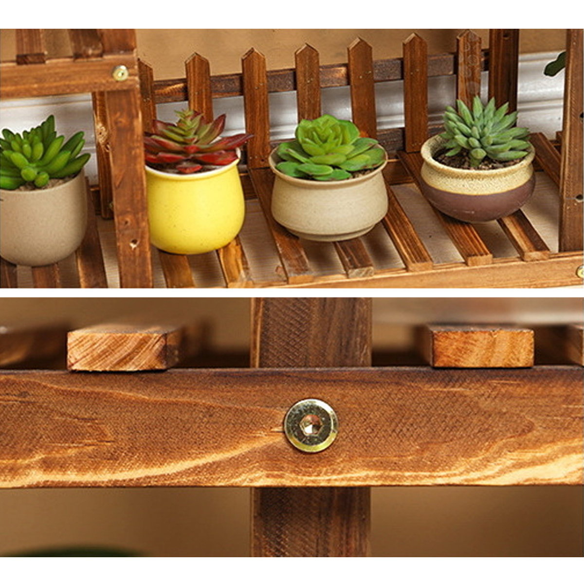 5-Tier-Fir-Wood-Wooden-Plant-Flower-Display-Stand-Shelf-Rack-Holder--Wheels-1634641-6