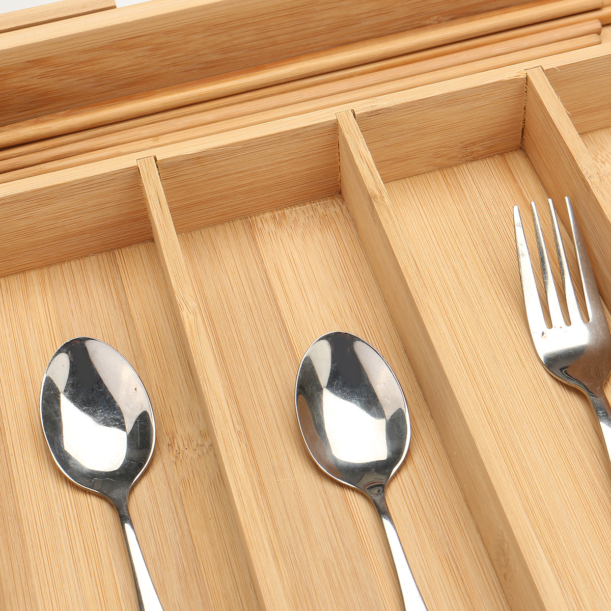 7-Cells-Wooden-Cutlery-Drawer-Draw-Organiser-Bamboo-Expandable-Tray-1753783-9