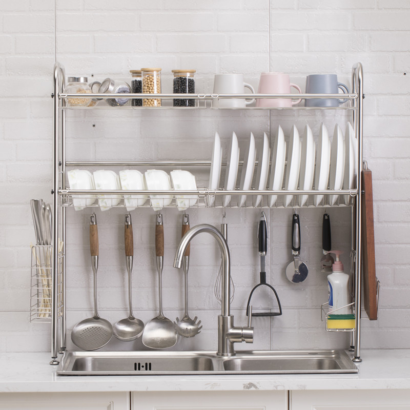 95x82x255cm-3-Tiers-Over-The-Sink-Dish-Drying-Rack-Shelf-Stainless-Kitchen-Cutlery-Holder-1697246-2