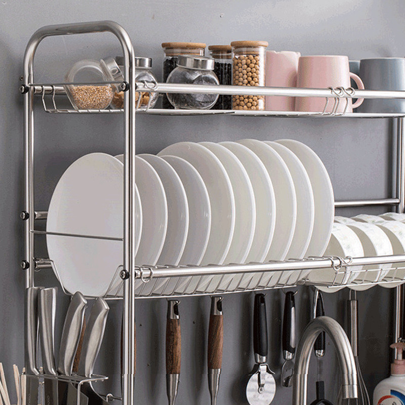 95x82x255cm-3-Tiers-Over-The-Sink-Dish-Drying-Rack-Shelf-Stainless-Kitchen-Cutlery-Holder-1697246-3