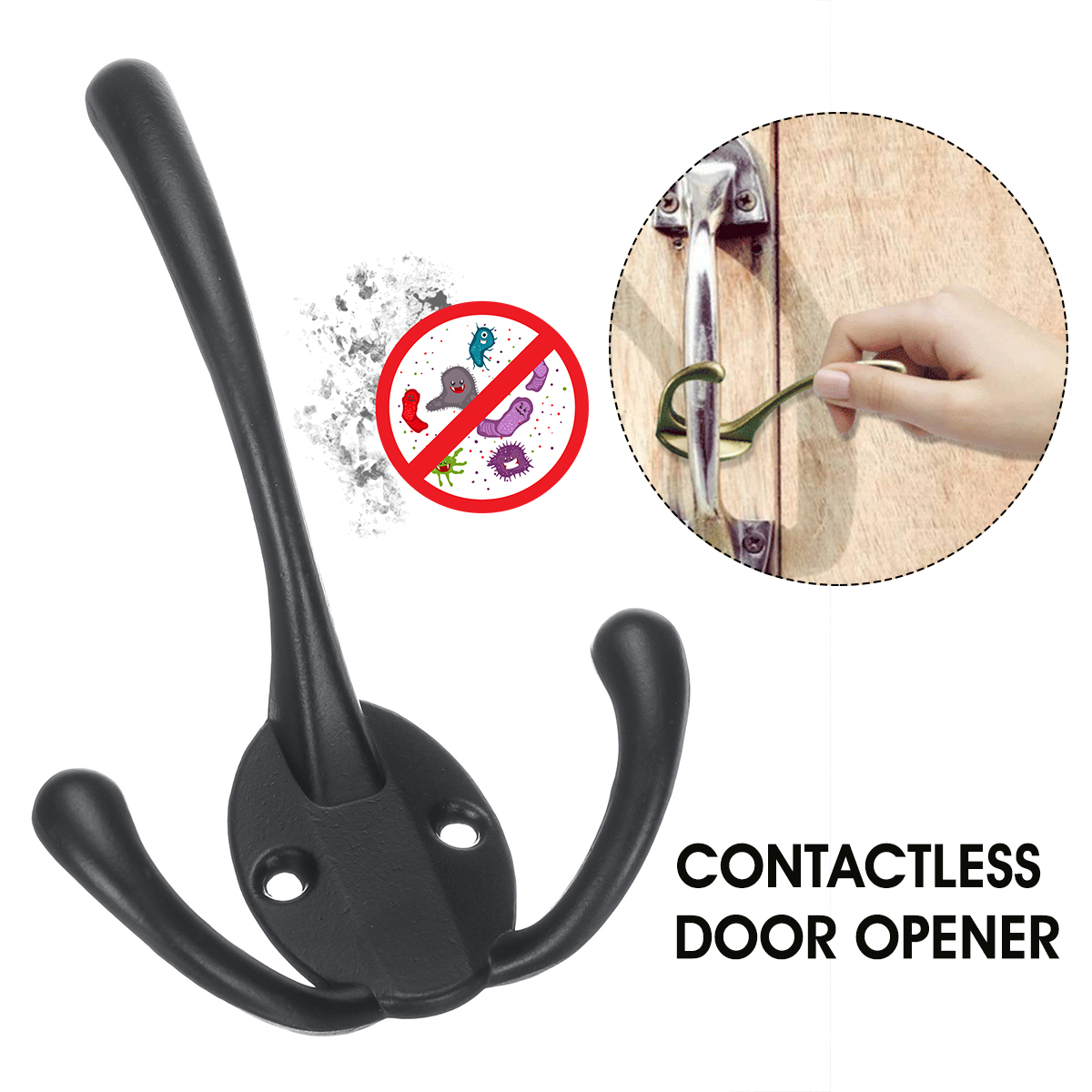 Black-Metal-Contactless-Safety-Hygiene-Door-Opener-NO-Touch-Key-for-Hand-1681855-2