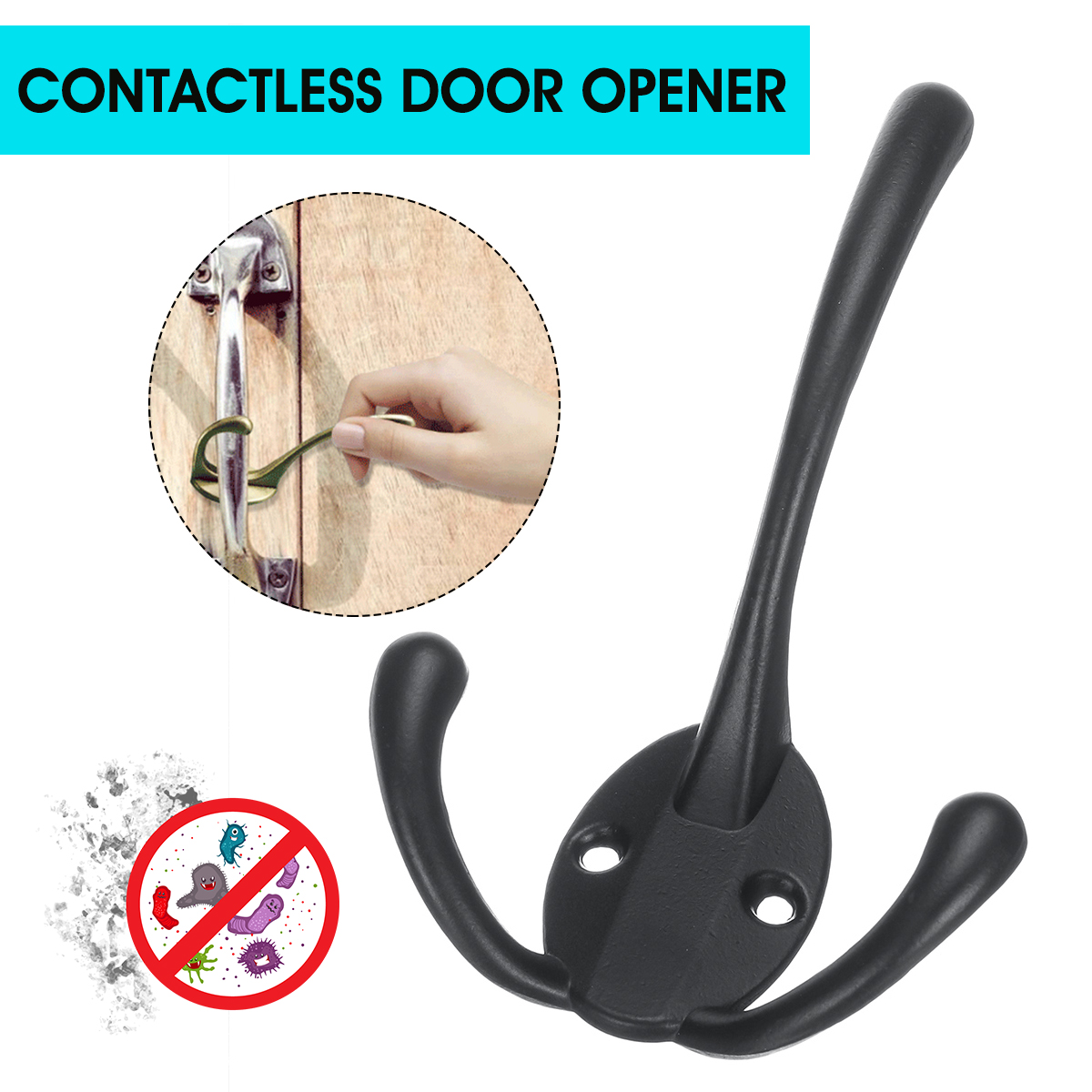 Black-Metal-Contactless-Safety-Hygiene-Door-Opener-NO-Touch-Key-for-Hand-1681855-3