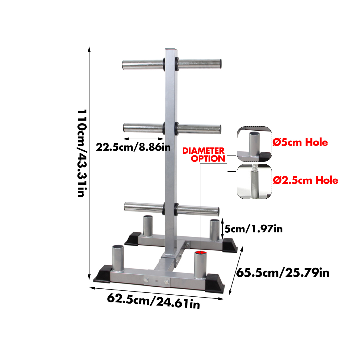 Bumper-Weight-Plate-Storage-Tree-Rack-Olympic-Barbell-Bar-Stand-Holder-Organizer-1766049-3