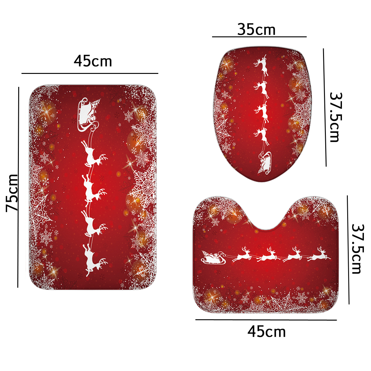 Christmas-Decorations-180x180cm-Shower-Curtain-Mat-Bathroom-Anti-slip-Carpet-Rug-1593351-7