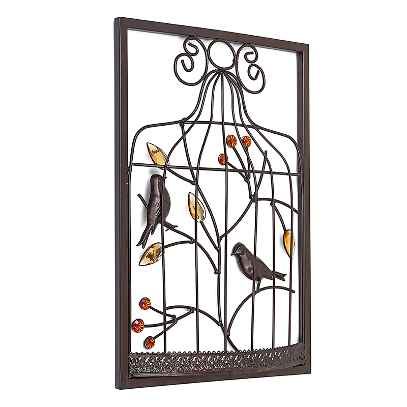 Jeweled-Birds-Tree-Birdcage-Sculpture-Iron-Wrought-Hanging-Wall-Art-Decorations-Framed-1585436-7
