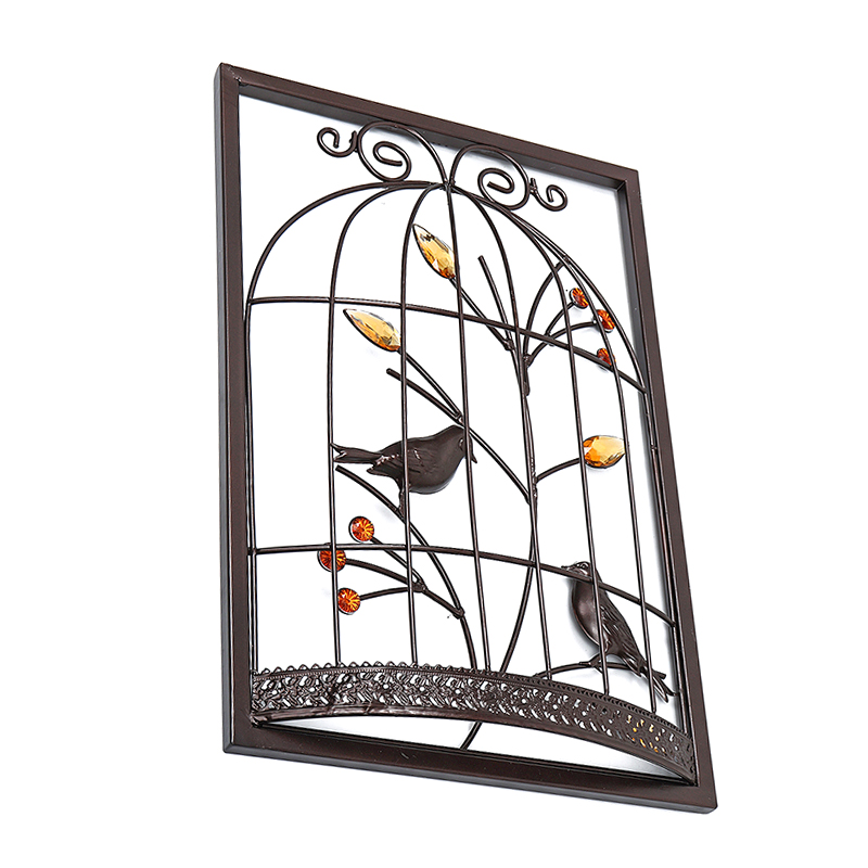 Jeweled-Birds-Tree-Birdcage-Sculpture-Iron-Wrought-Hanging-Wall-Art-Decorations-Framed-1585436-8