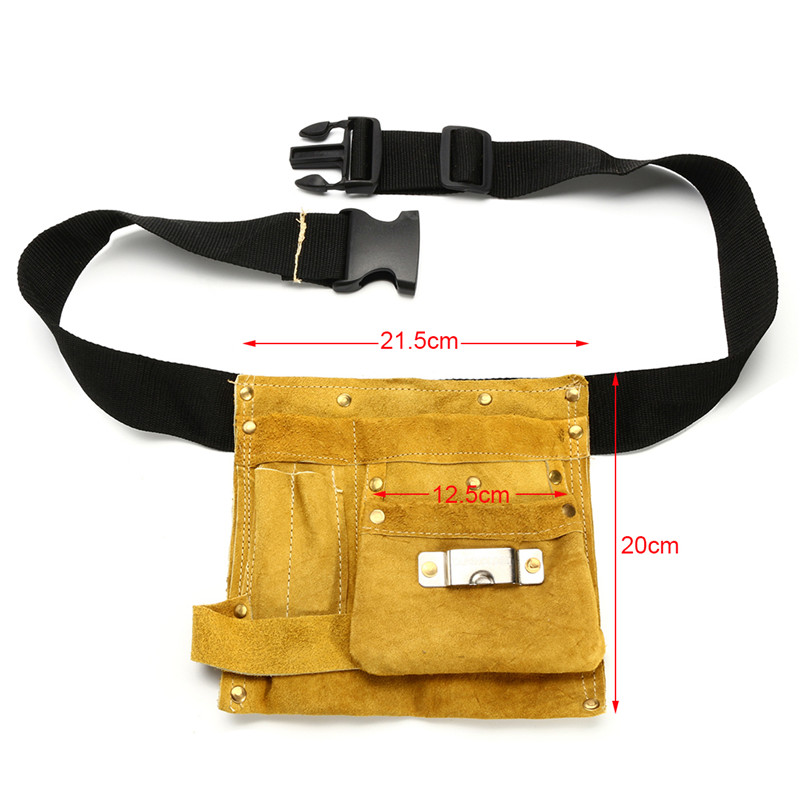 Leather-Electrician-Tool-Waist-Bag-814-Pockets-Carpenter-Electrician-Tool-Pouch-1279204-2