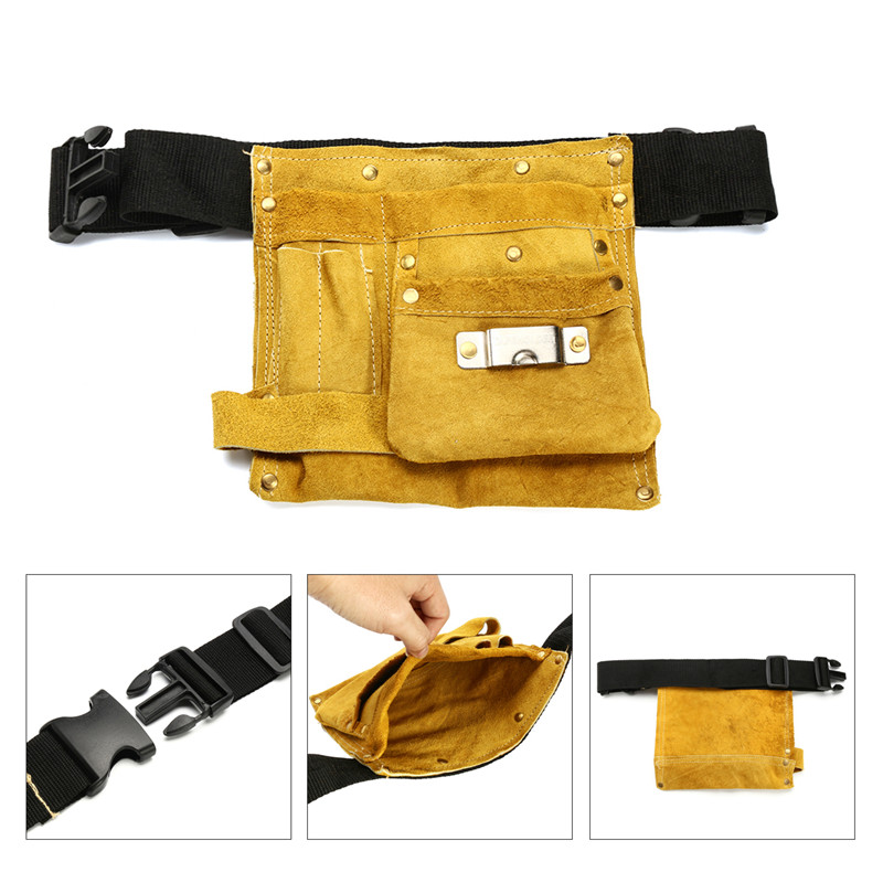 Leather-Electrician-Tool-Waist-Bag-814-Pockets-Carpenter-Electrician-Tool-Pouch-1279204-9