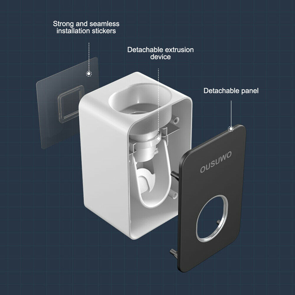 Magnetic-Adsorption-Toothbrush-Holder-With-Cup-Wall-Mount-And-Washing-Storage-Storage-Baskets-1587208-4