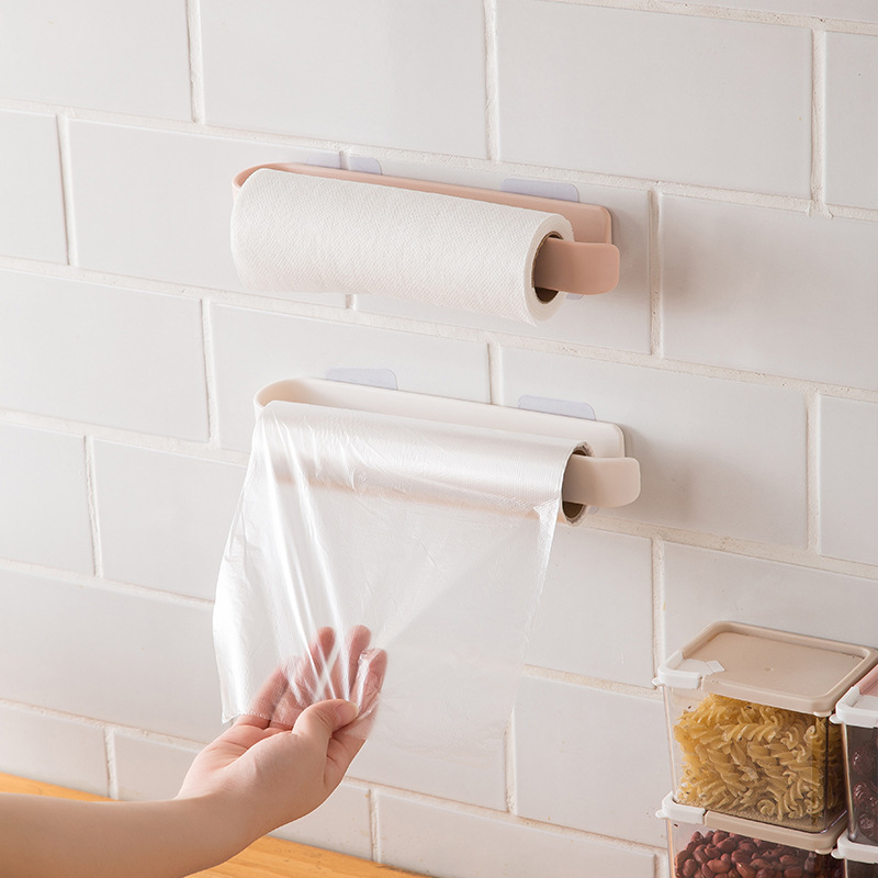 Multi-Function-Kitchen-Racks-Without-Punching-Towel-Rag-Plastic-Wrap-Storage-Rack-Pot-Cover-Rack-1695505-4
