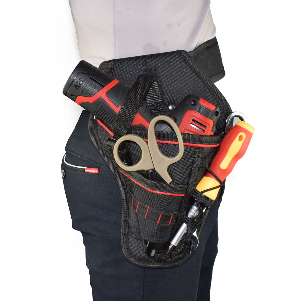 NEWACALOX-Waterproof-Electrician-Oxford-Pockets-Storage-Bag-Hardware-Tool-Waist-Bag-for-Electric-Cor-1712162-2
