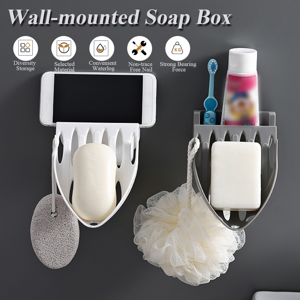 Non-Perforated-Double-Layer-Soap-Box-Strong-Non-Stick-Paste-Bathroom-Drain-Toilet-Wall-Mounted-Soap--1606095-1