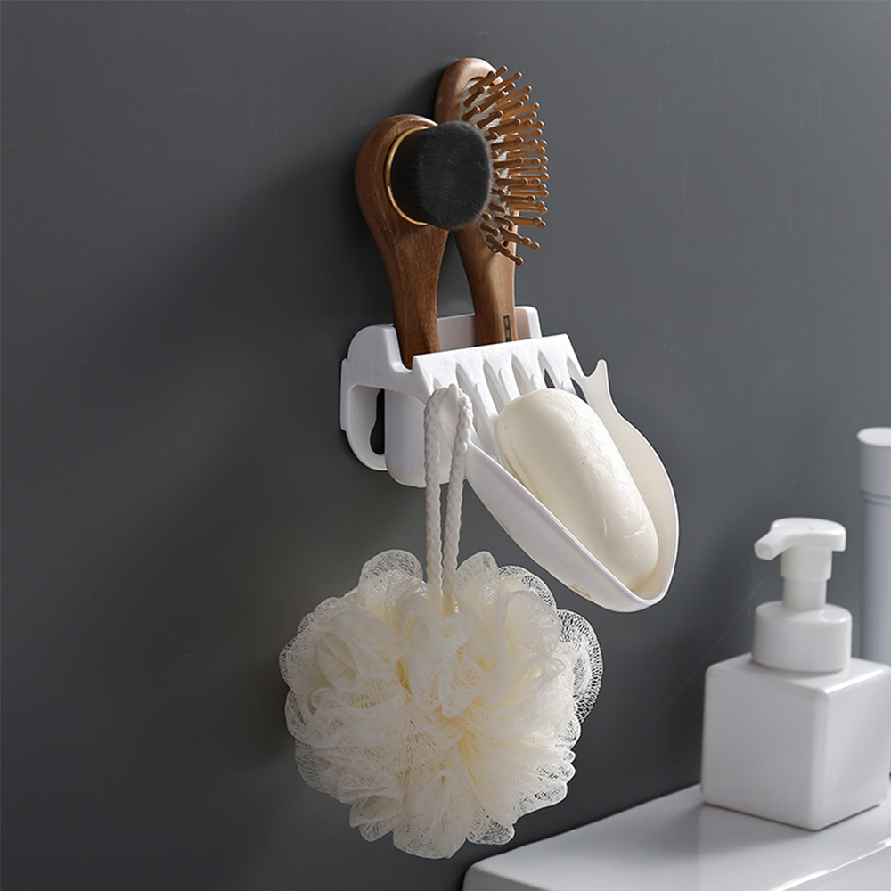 Non-Perforated-Double-Layer-Soap-Box-Strong-Non-Stick-Paste-Bathroom-Drain-Toilet-Wall-Mounted-Soap--1606095-2