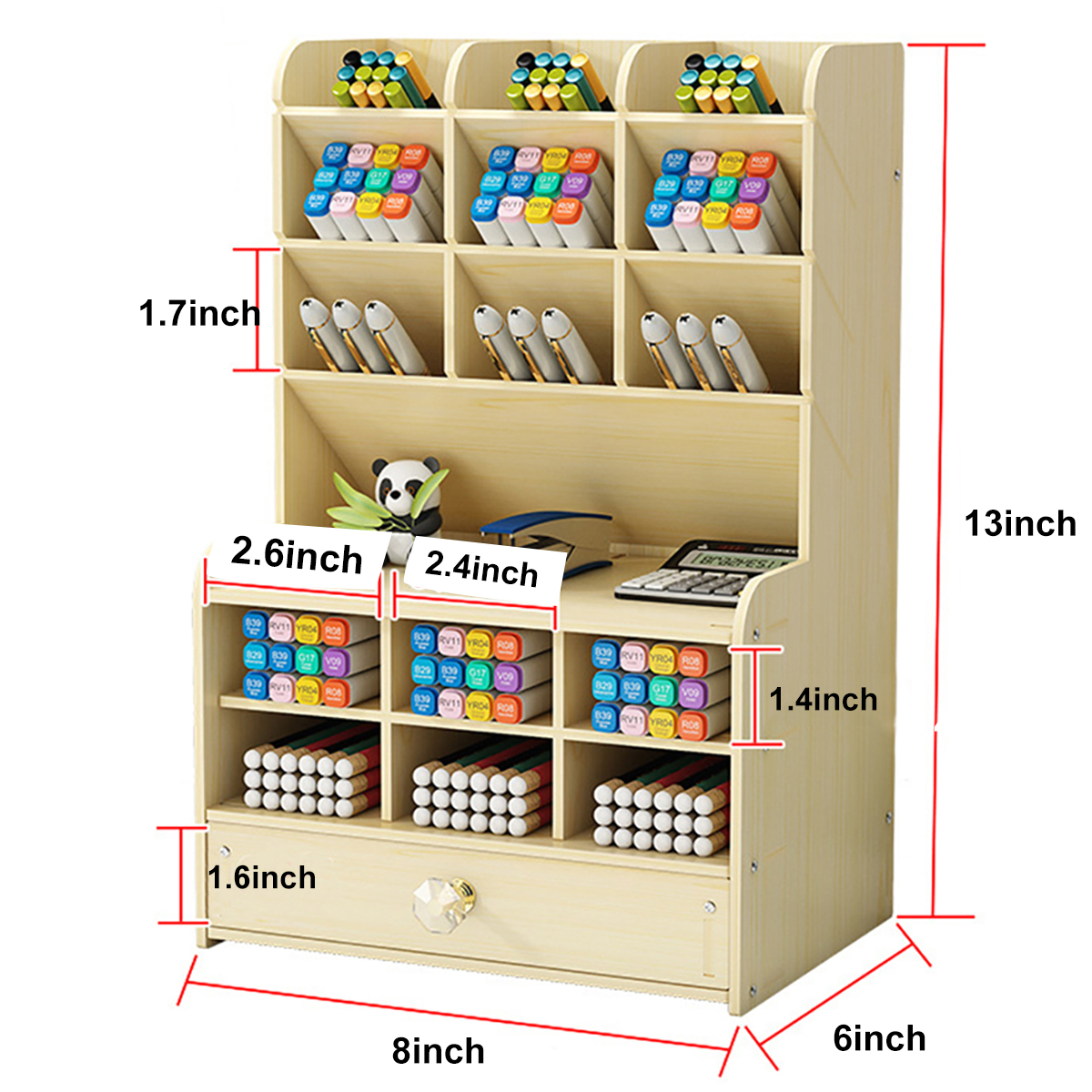 Pen-Holder-Wooden-Pencil-Storage-Holder-Study-Home-Office-Case-Rack-Drawer-1829251-3