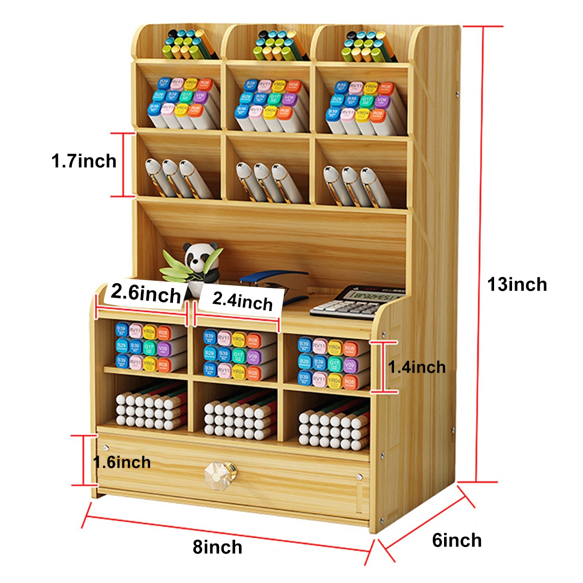 Pen-Holder-Wooden-Pencil-Storage-Holder-Study-Home-Office-Case-Rack-Drawer-1829251-4