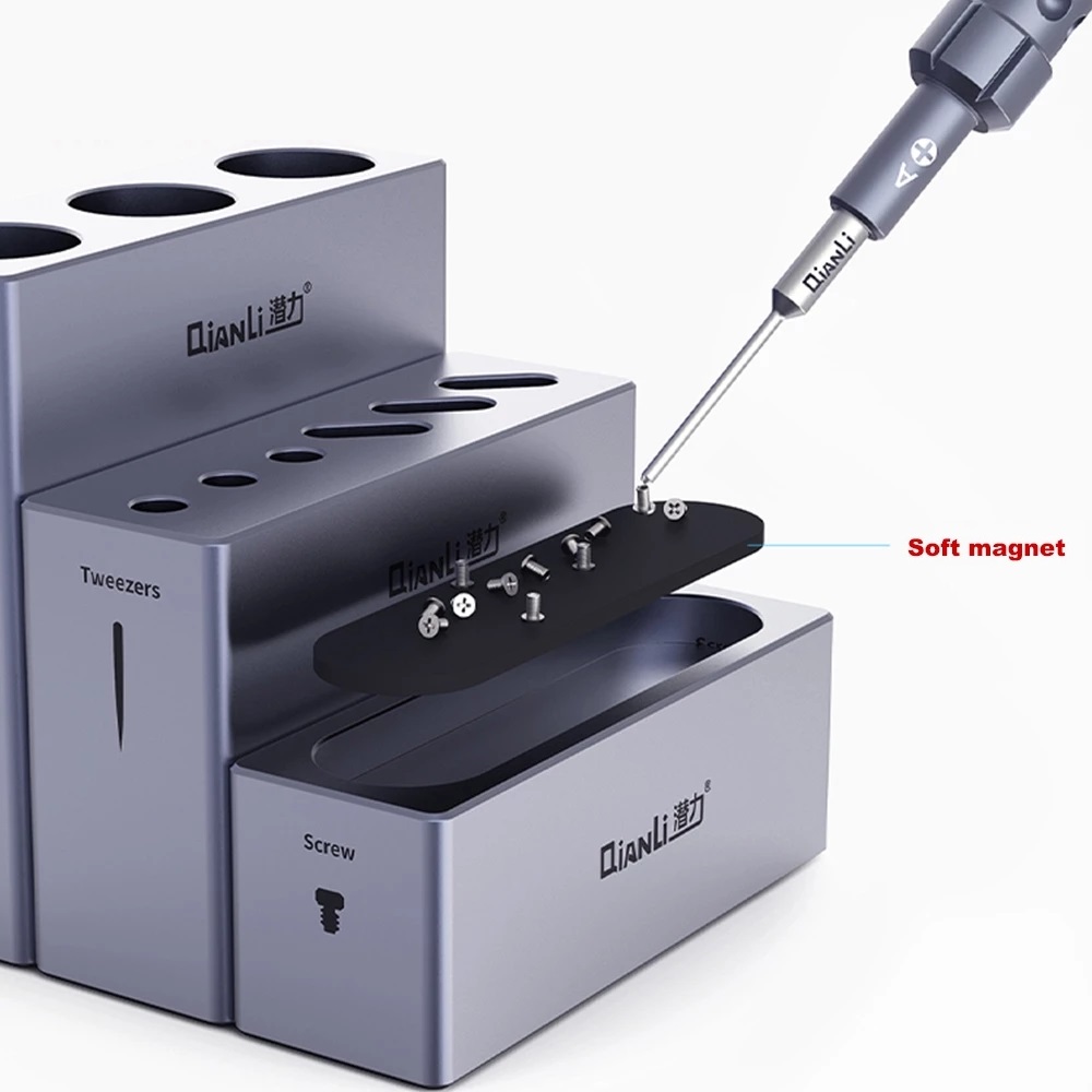 QIANLI-iCube-Aluminium-Alloy-Storage-Box-Screwdrivers-Tweezers-Screw-Magnetic-Storage-Rack-Multi-fun-1791328-2