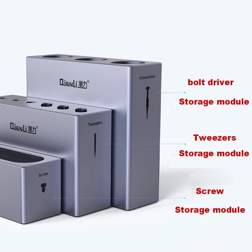 QIANLI-iCube-Aluminium-Alloy-Storage-Box-Screwdrivers-Tweezers-Screw-Magnetic-Storage-Rack-Multi-fun-1791328-3