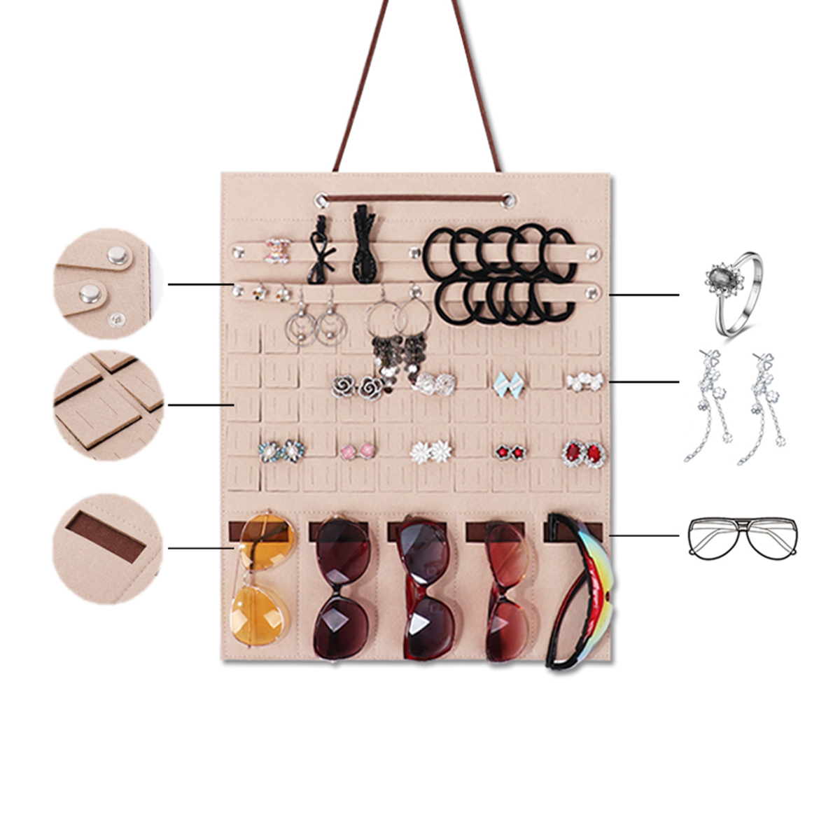 Slots-Felt-Sunglasses-Jewelry-Wall-Hanging-Bag-Organizer-Storage-Pocket-Display-1587251-3