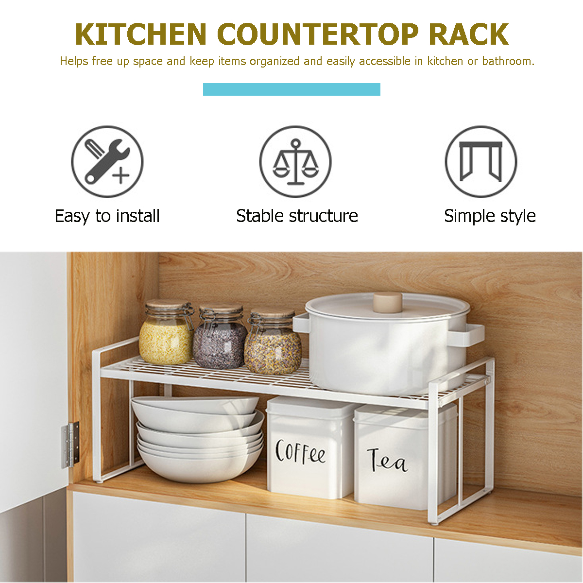 White-Standing-Rack-Kitchen-Bathroom-Countertop-Storage-Organizer-Shelf-Holder-1722152-2
