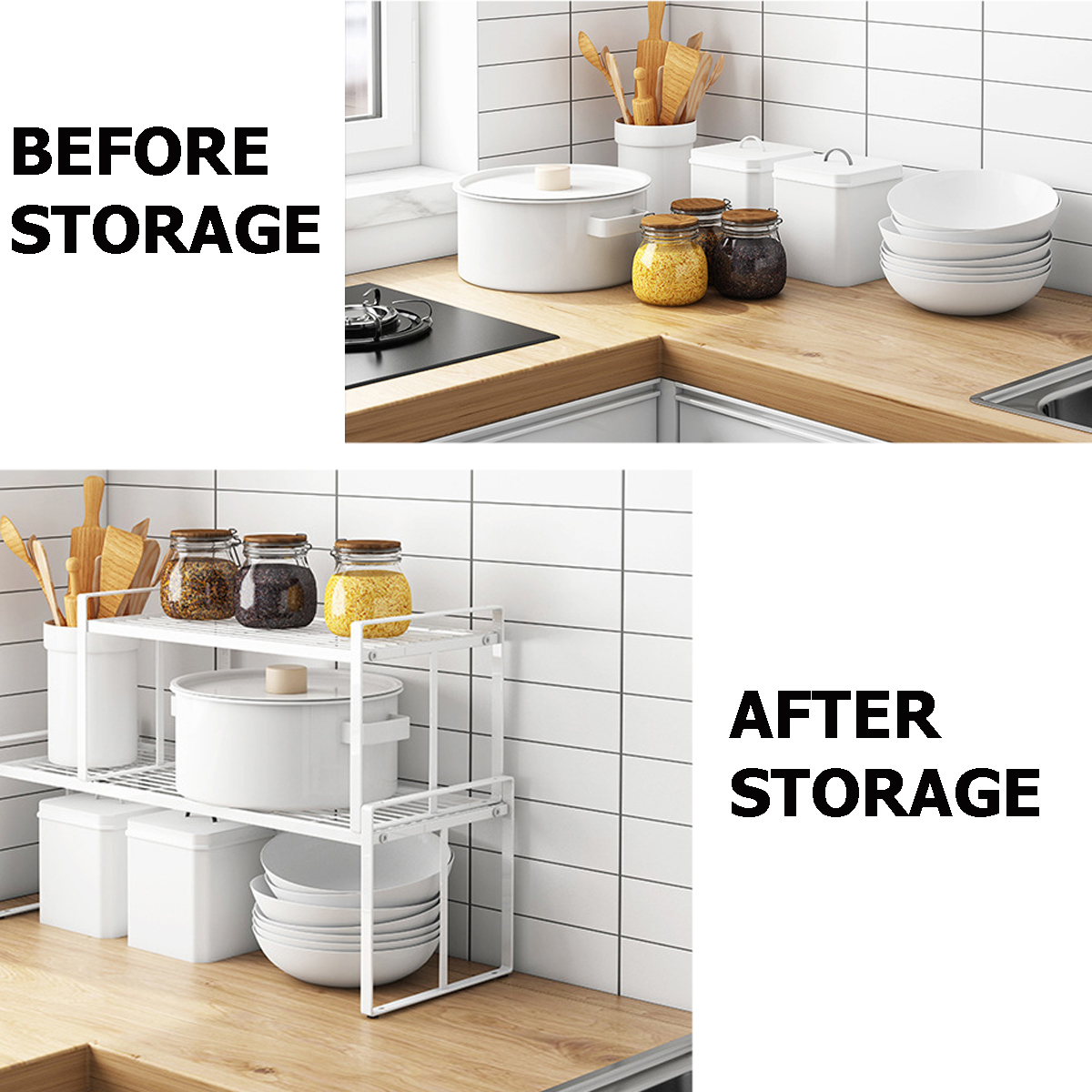 White-Standing-Rack-Kitchen-Bathroom-Countertop-Storage-Organizer-Shelf-Holder-1722152-7