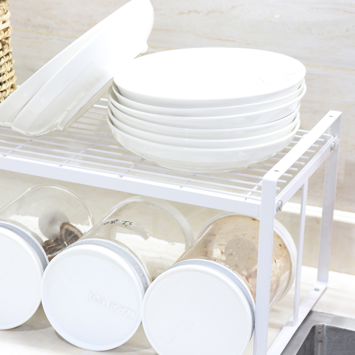 White-Standing-Rack-Kitchen-Bathroom-Countertop-Storage-Organizer-Shelf-Holder-1722152-10