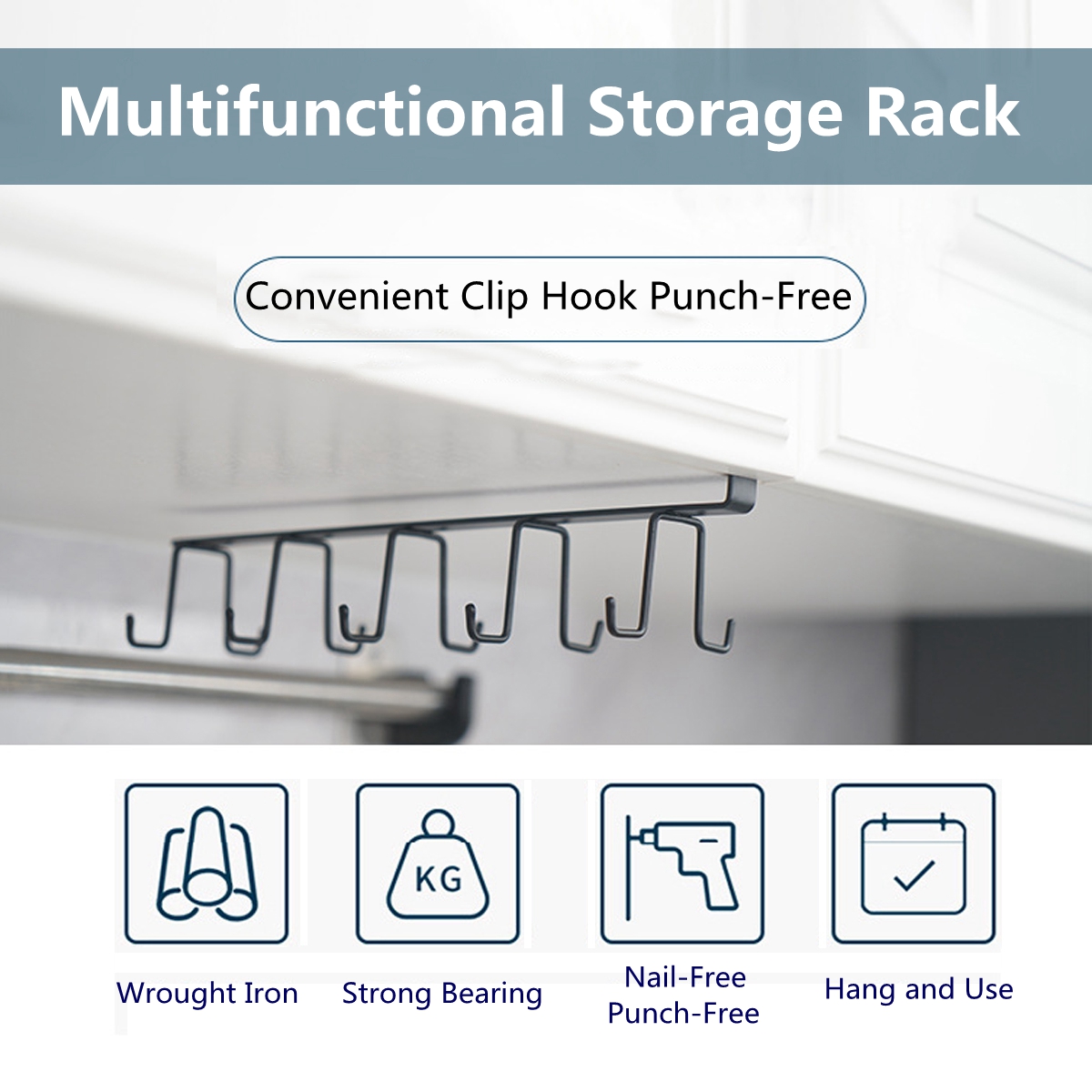 Wrought-Iron-No-Trace-Nail-Free-Multifunction-Storage-Hang-Rack-1693993-1