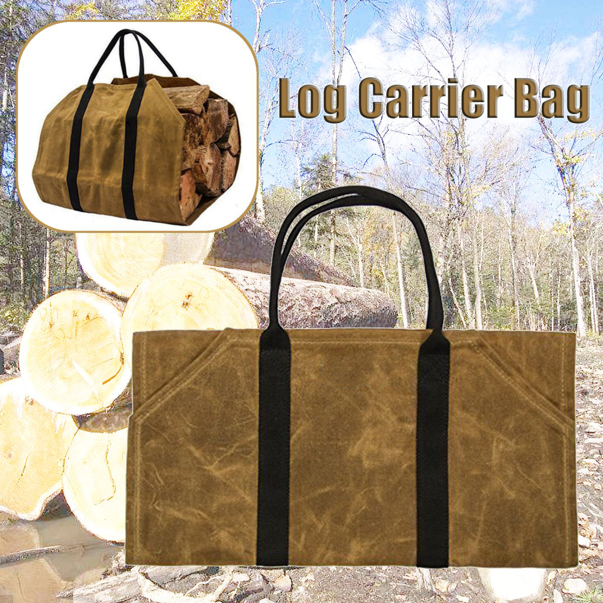 khaki-Firewood-Carrier-Log-Carrier-Wood-Carrying-Bag-for-Fireplace-16oz-Waxed-Canvas-1388831-2