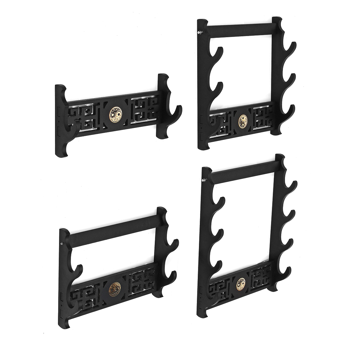 1-4-Tiers-Katana-Wakizashi-Taiji-Design-Holder-Wall-Mount-Bracket-Rack-Tool-Display-Hanger-1589093-2