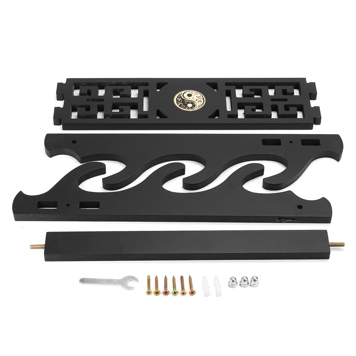 1-4-Tiers-Katana-Wakizashi-Taiji-Design-Holder-Wall-Mount-Bracket-Rack-Tool-Display-Hanger-1589093-7