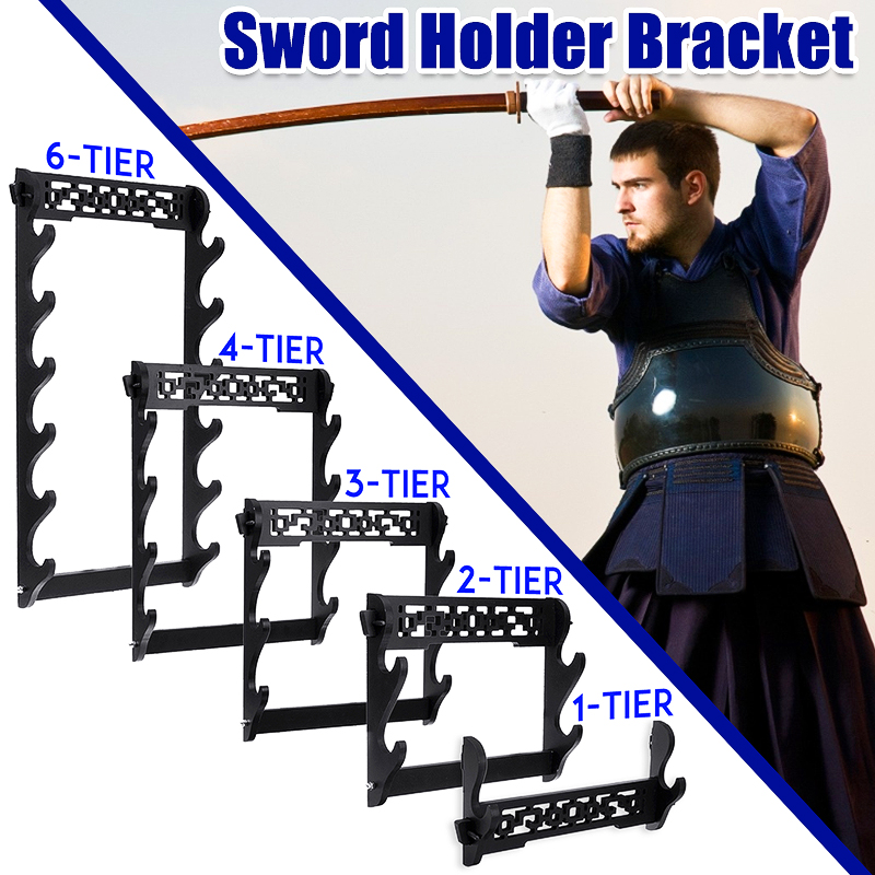 1-6-Tiers-Katana-Wakizashi-Holder-Wall-Mount-Bracket-Rack-Display-Hanger-Tool-Holder-1568490-1