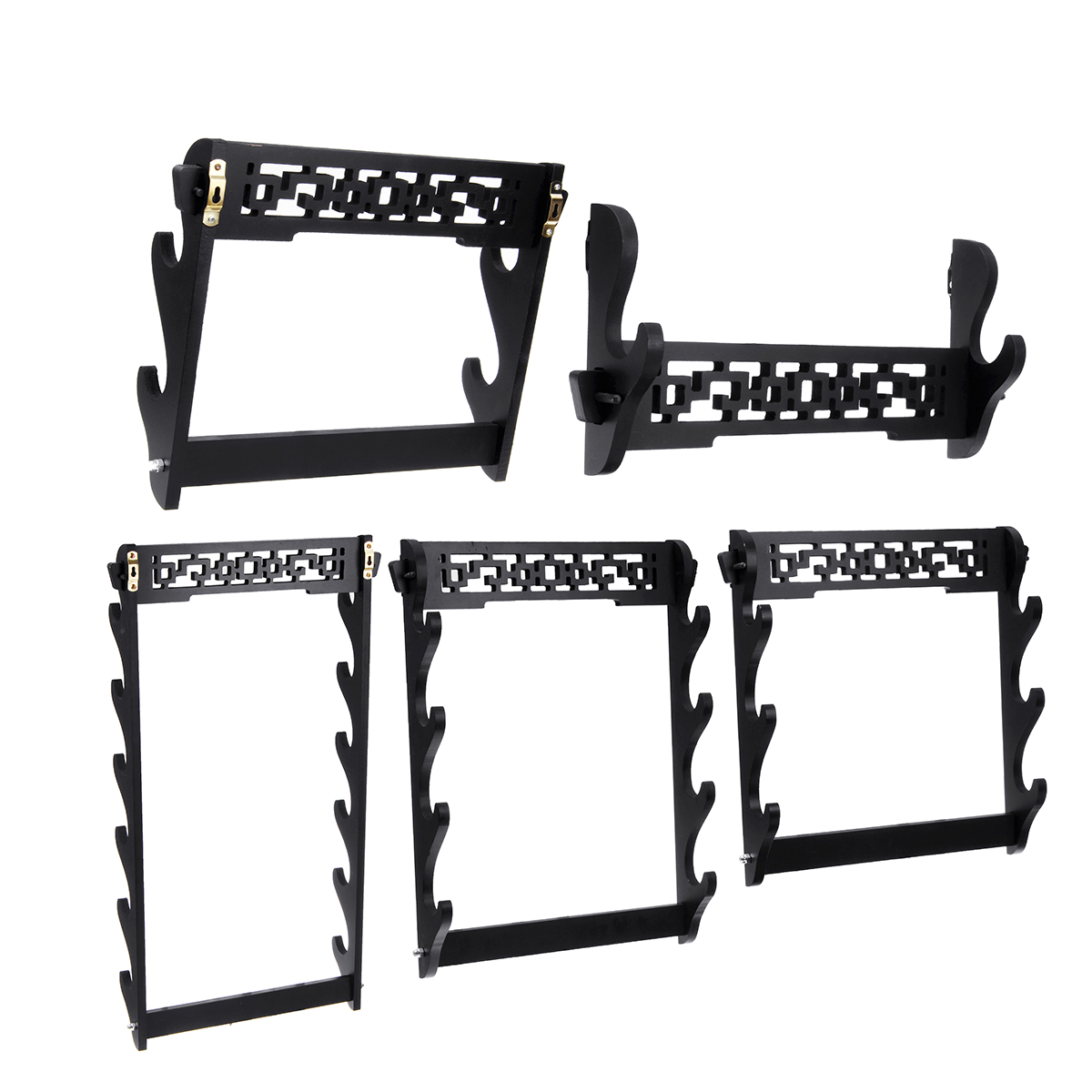 1-6-Tiers-Katana-Wakizashi-Holder-Wall-Mount-Bracket-Rack-Display-Hanger-Tool-Holder-1568490-3