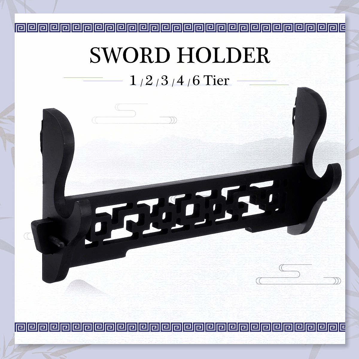 1-6-Tiers-Katana-Wakizashi-Holder-Wall-Mount-Bracket-Rack-Display-Hanger-Tool-Holder-1568490-5