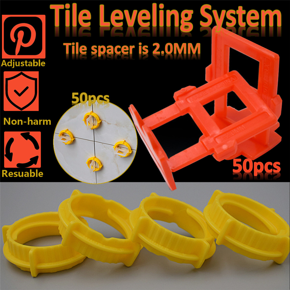 100Pcs-Tile-Flat-Leveling-System-Wall-Floor-Spacers-Caps-Base-Tools-Kit-1514548-1
