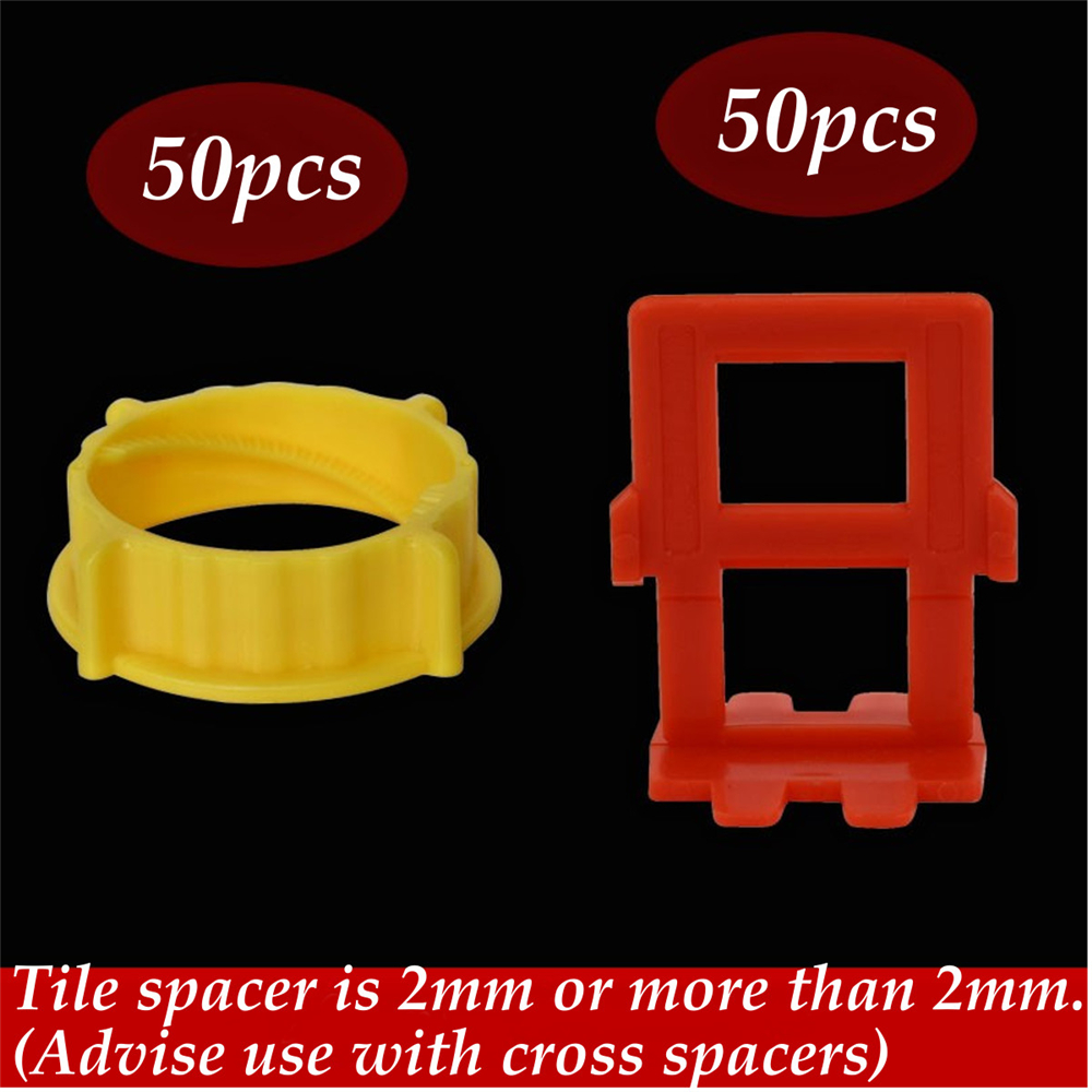 100Pcs-Tile-Flat-Leveling-System-Wall-Floor-Spacers-Caps-Base-Tools-Kit-1514548-3