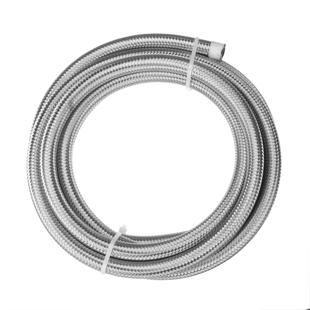 10FT-AN4-AN6-AN8-AN10-Fuel-Hose-Oil-Gas-Line-Pipe-Stainless-Steel-Braided-Silver-1685142-1