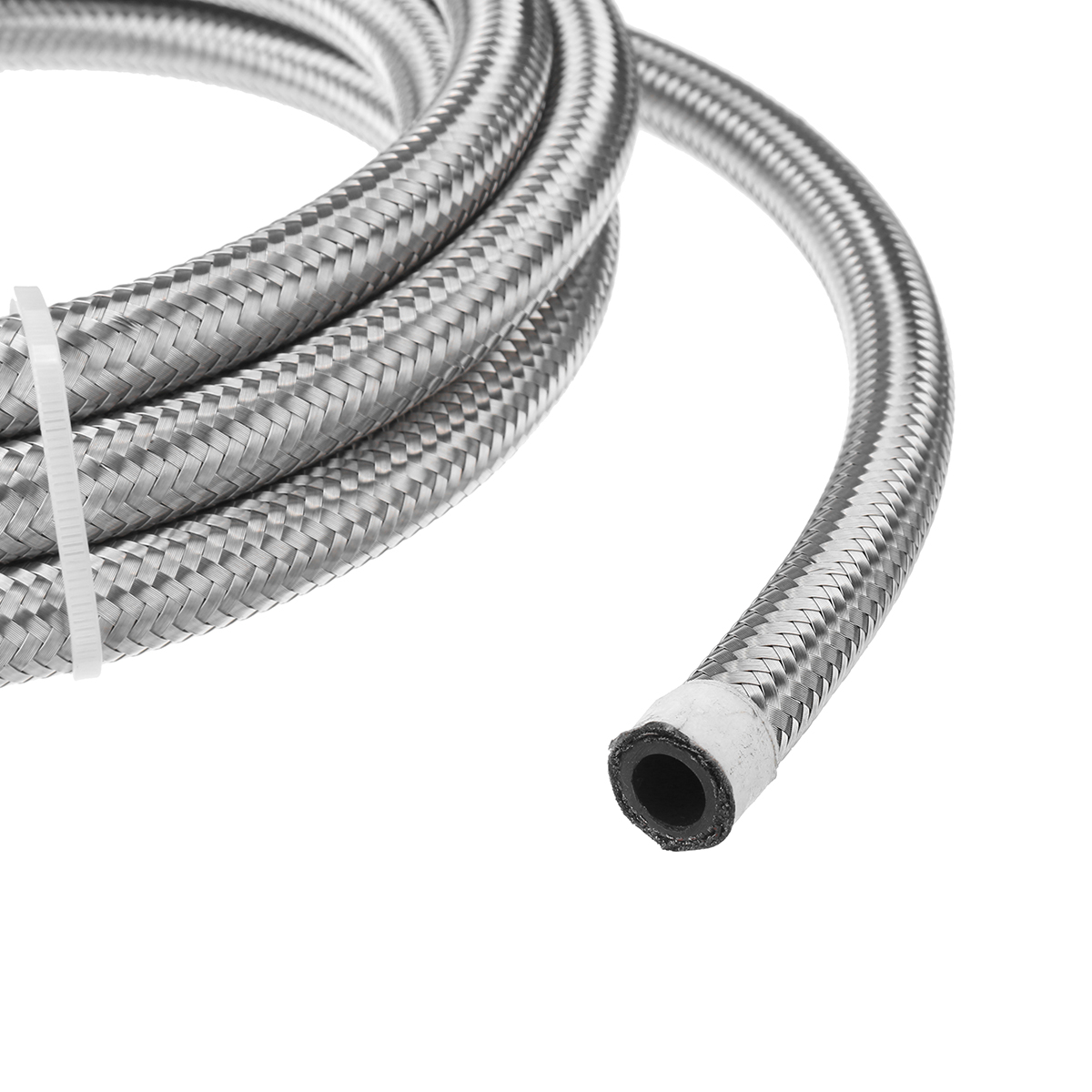 10FT-AN4-AN6-AN8-AN10-Fuel-Hose-Oil-Gas-Line-Pipe-Stainless-Steel-Braided-Silver-1685142-5