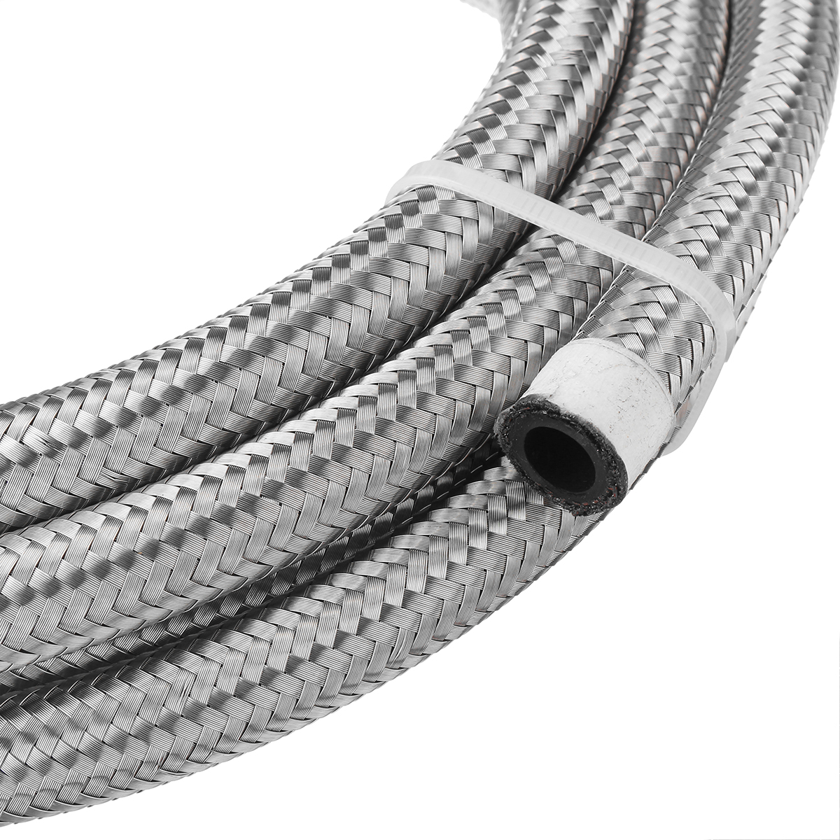 10FT-AN4-AN6-AN8-AN10-Fuel-Hose-Oil-Gas-Line-Pipe-Stainless-Steel-Braided-Silver-1685142-6