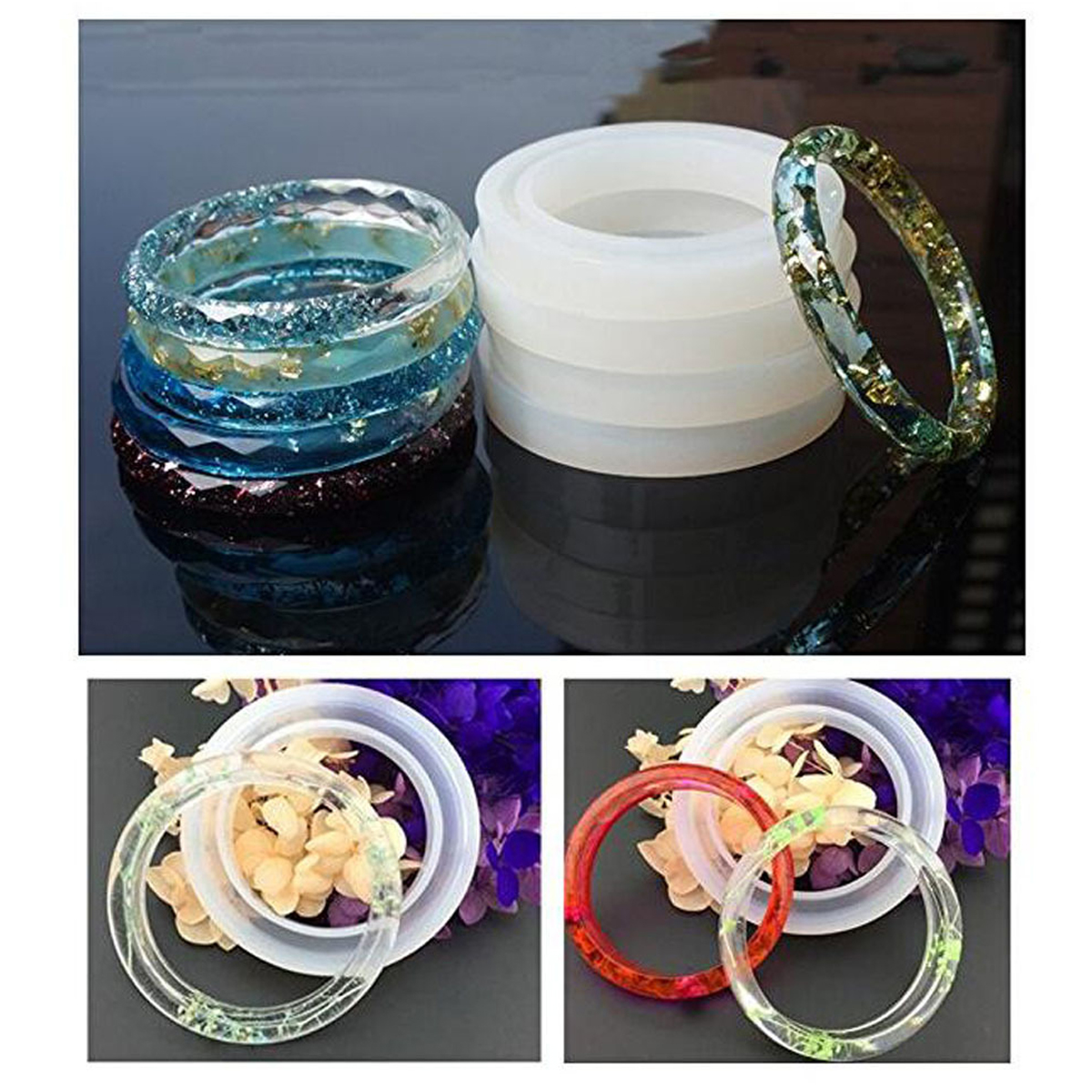 118127Pcs-Bangle-Pendant-Jewelry-Silicone-Mold-Set-Resin-Casting-Mold-Craft-DIY-1677398-3