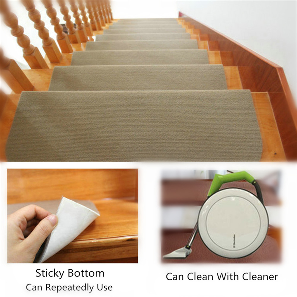 14pcs-20x45cm-BrownBeige-Anti-slip-Stair-Pads-Carpet-Mat-Sticky-Bottom-Repeatedly-use-1424405-3