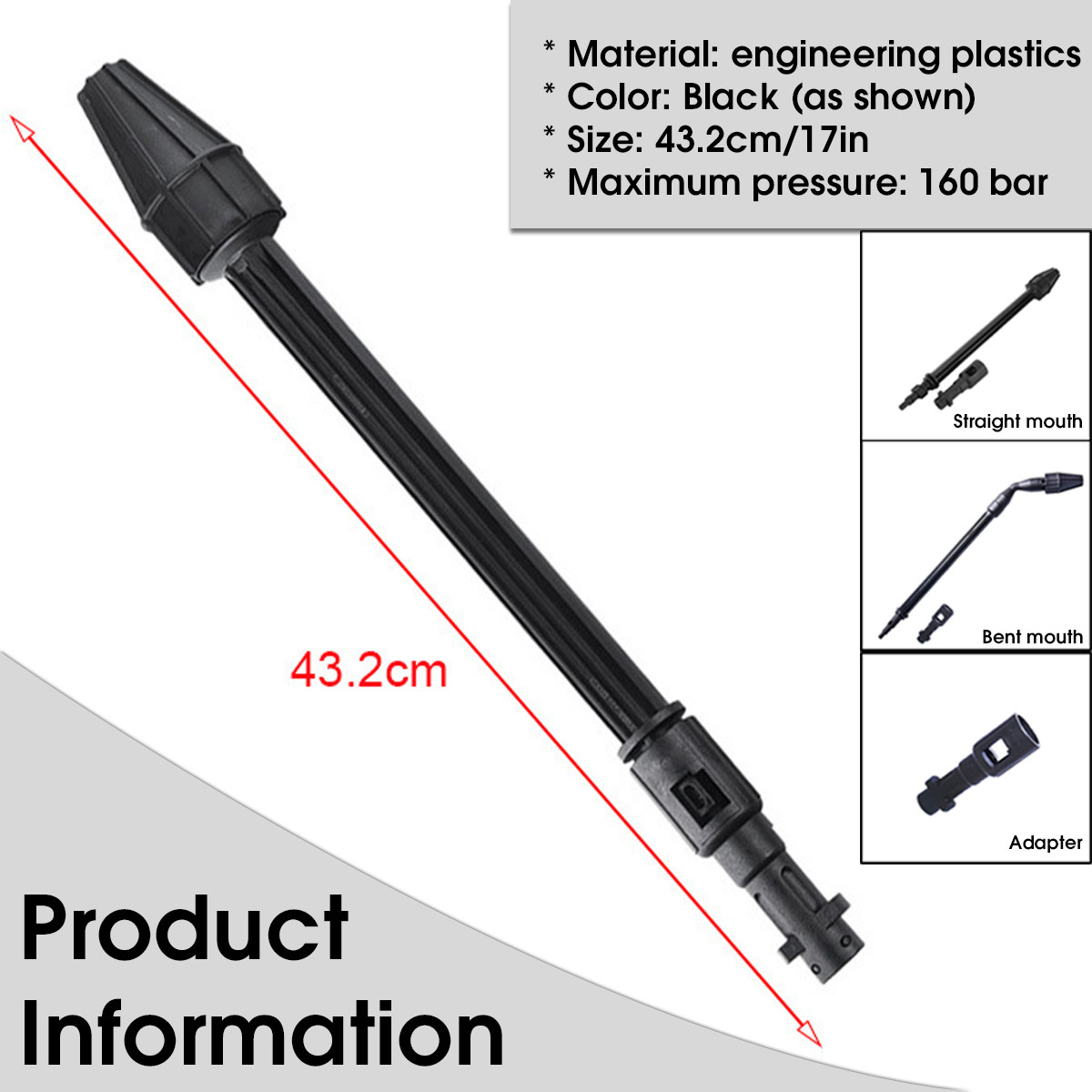 160-Bar-High-Pressure-Washer-Nozzle-432cm-StraightBent-Mouth-Adapter-1662973-3