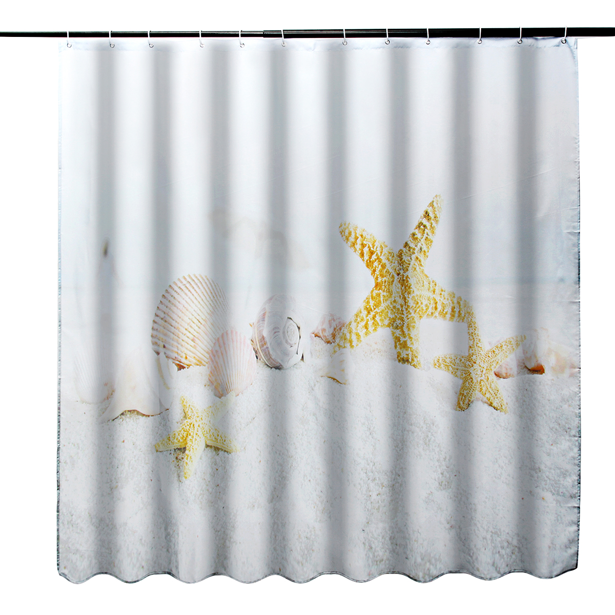 180x180cm-Bath-Waterproof-Shell-Starfish-Beach-Bathroom-Shower-Curtain-1746296-2